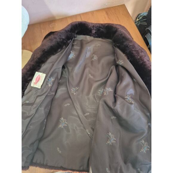 Vintage Kerrybrooke 1960s faux fur womens coat dark brown soft size medium - Picture 8 of 8
